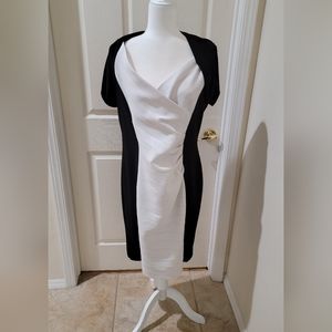 Joseph Ribkoff Black and White Hourglass Dress - 16